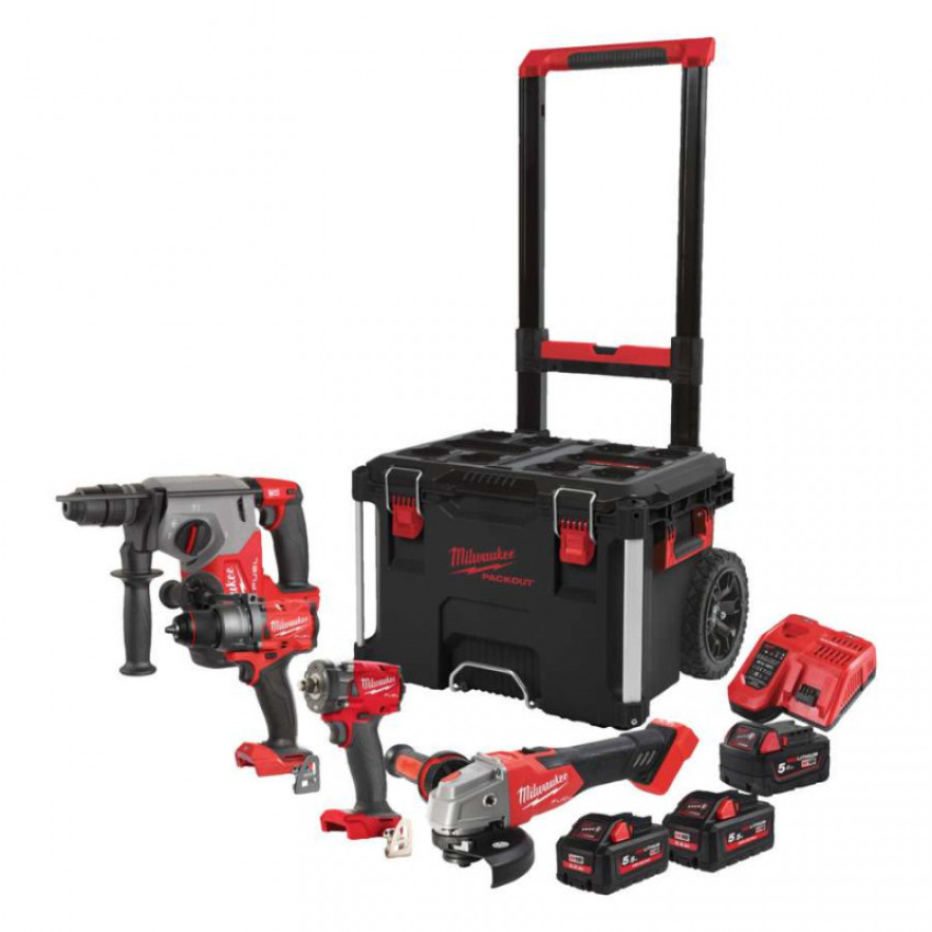 Набір акумуляторних інструментів Milwaukee M18FPP4C-555T, 4933492525-4933492525