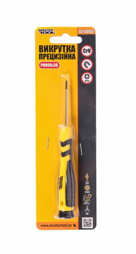 Викрутка прецизійна MASTERTOOL PH000х50 мм 43-0005-43-0005