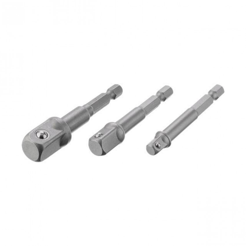 Набір перехідник з Hex 1/4" на квадрат 1/4", 3/8", 1/2" під шурупокрут, CR-V INTERTOOL VT-0235-VT-0235