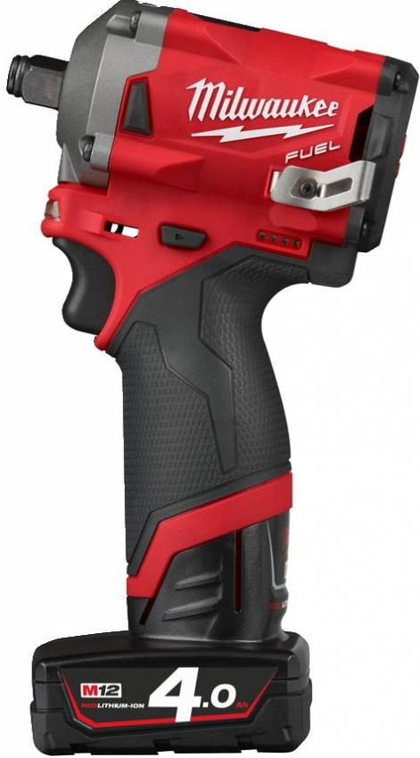 Гайковерт акумуляторний 1/2" MILWAUKEE, M12 FIWF12-422X, 339 Нм, (заряд. пристрій, 1 акум.Х 2Ач, 1 акум.Х 4Ач, HD кейс)-4933464616