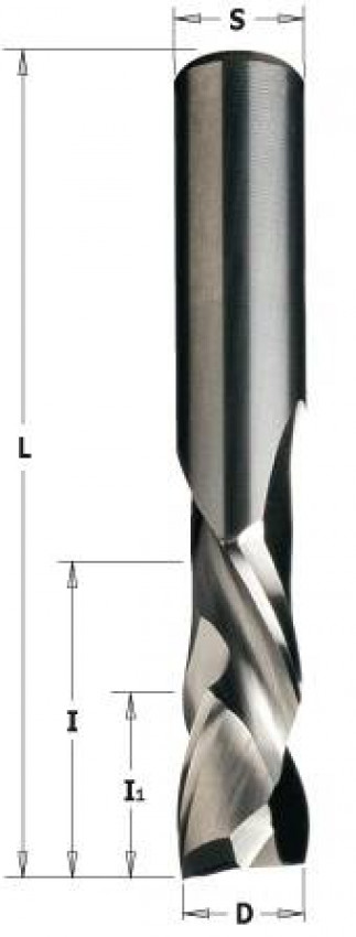 190.Фреза VHM D=12,7 I=22,2 L=76,2 S=12,7 Z=2+2 RH I1=5,2-190.515.11