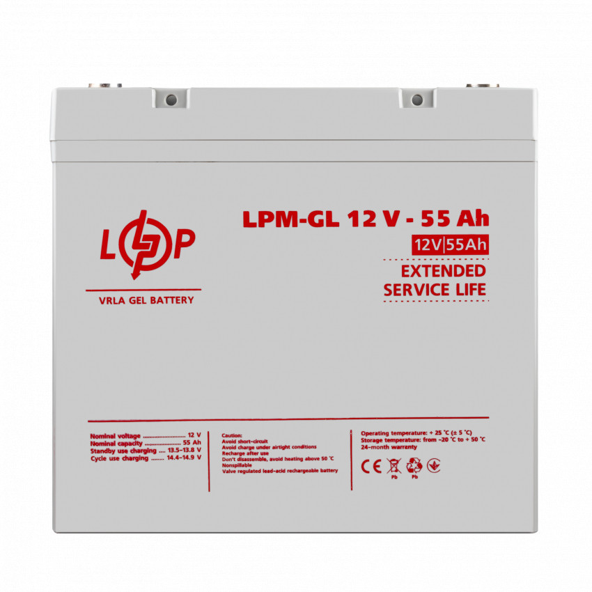 Акція.Акумулятор гелевий LPM-GL 12V - 55 Ah-