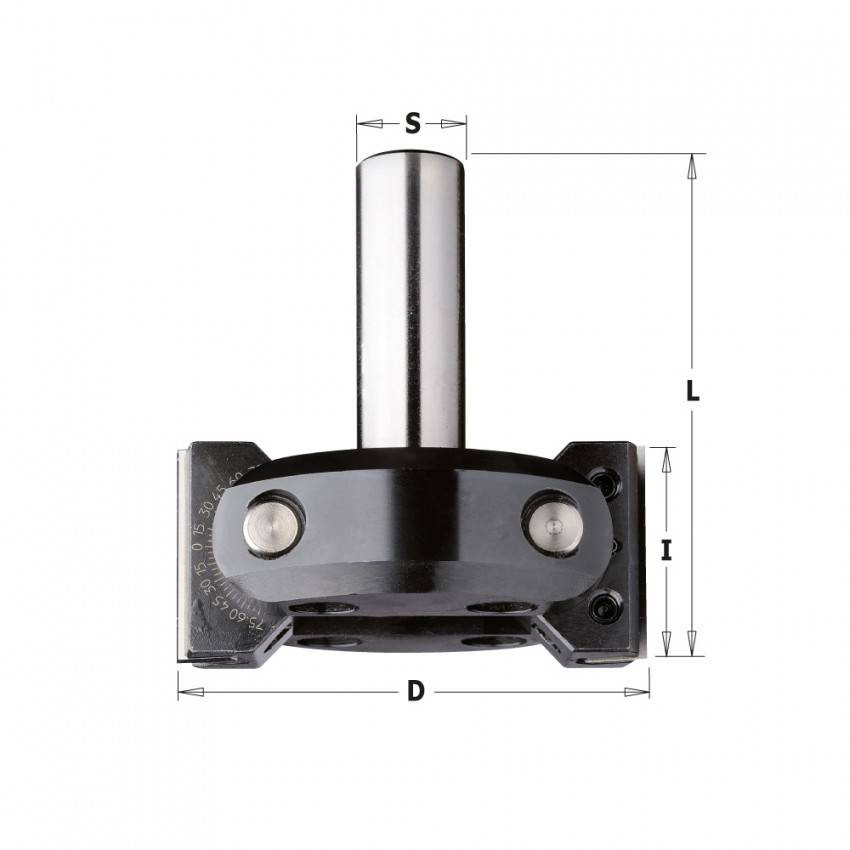 663.201.11 Фреза насадна CNC рег. D=85 I=39,5 Dmax=102 A=-45 - +90 L=92 RH-663.201.11