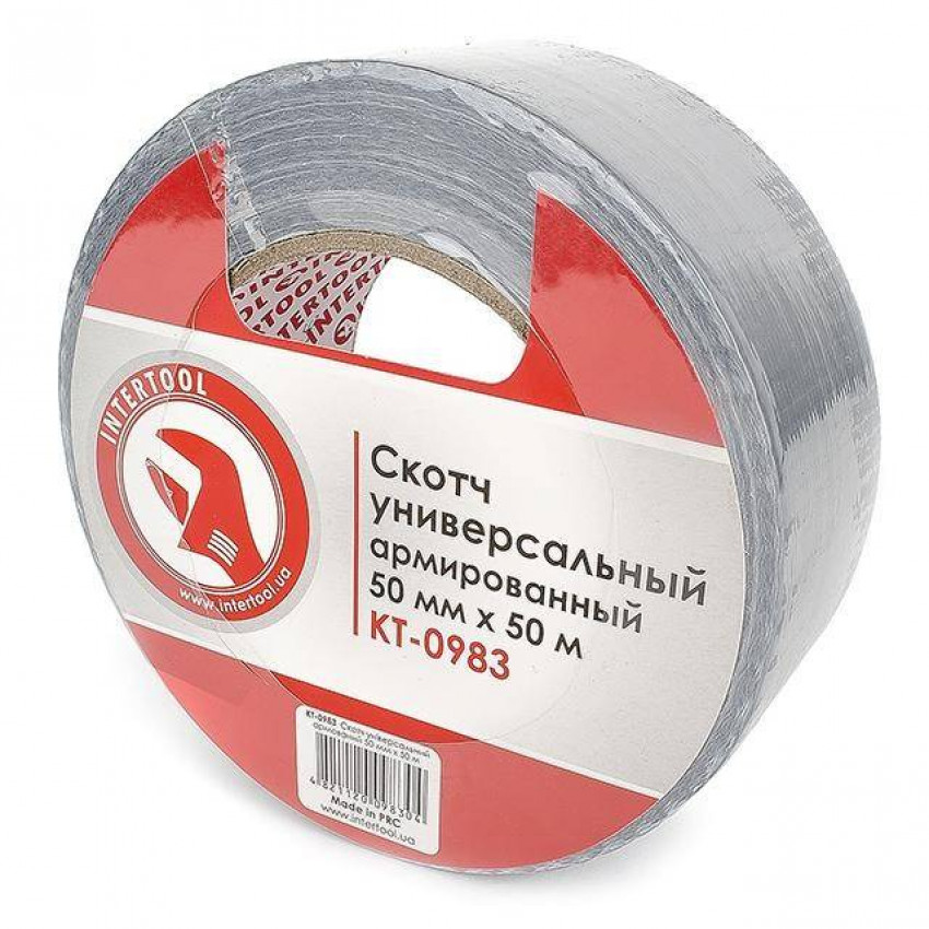 Скотч універсальний армований 50 мм * 50 м. INTERTOOL KT-0983-KT-0983