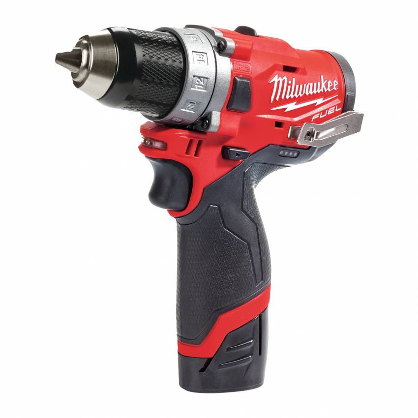 Дриль-шуруповерт акумуляторний MILWAUKEE, M12 FDD-602X, 44Нм (зарядний пристрій, 2 акум.Х 6Ач, HDкейс)-4933459820