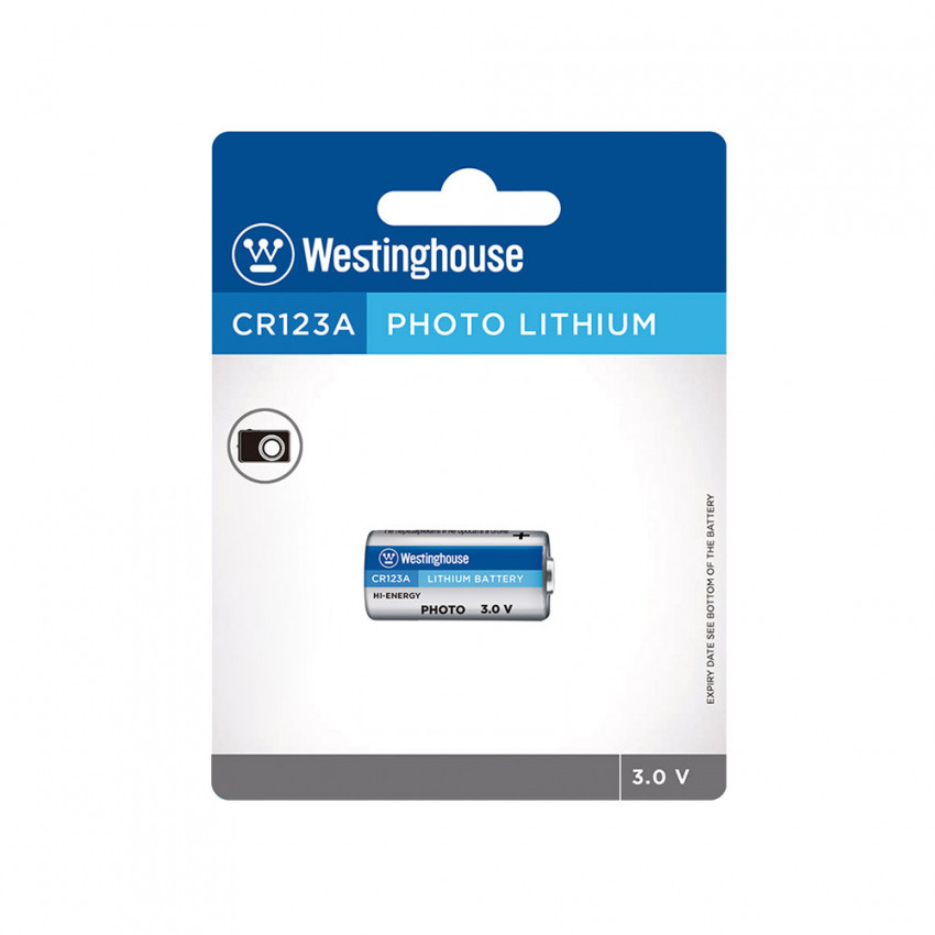 Літієва батарейка Westinghouse Lithium  CR123A 1шт/уп blister-CR123A-BP1