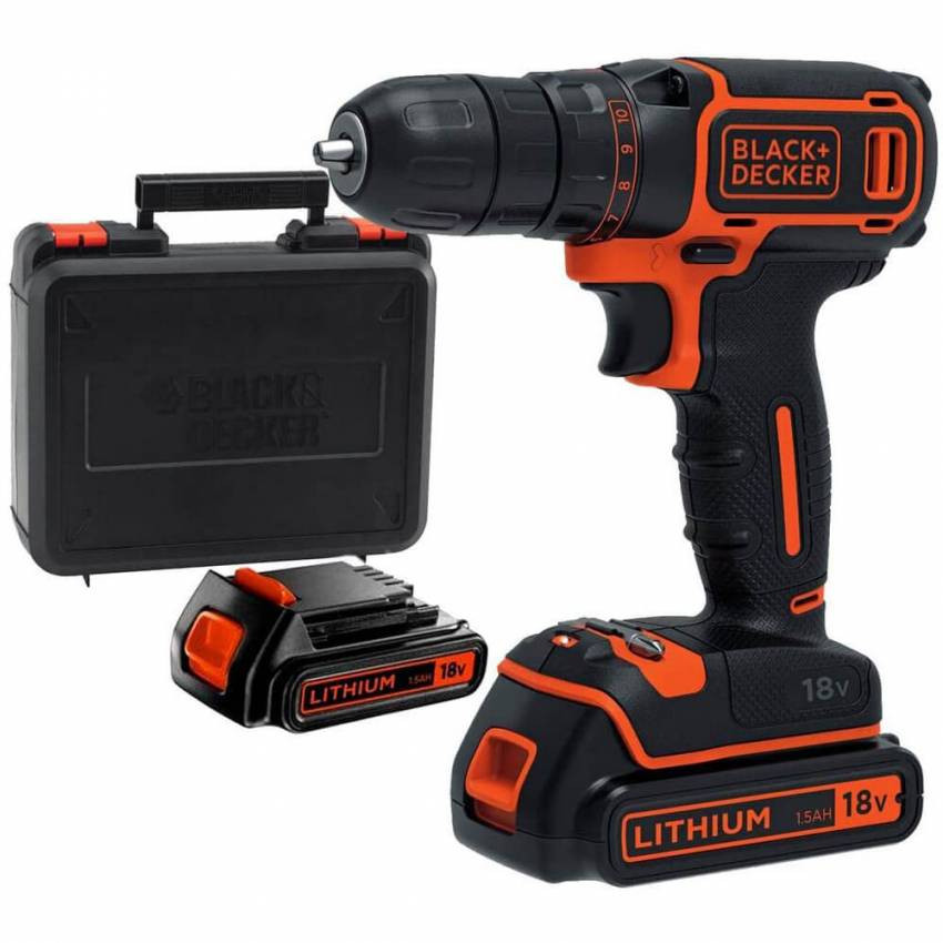 Дриль-шуруповерт акумуляторний BLACK DECKER BDCDC18KB-BDCDC18KB