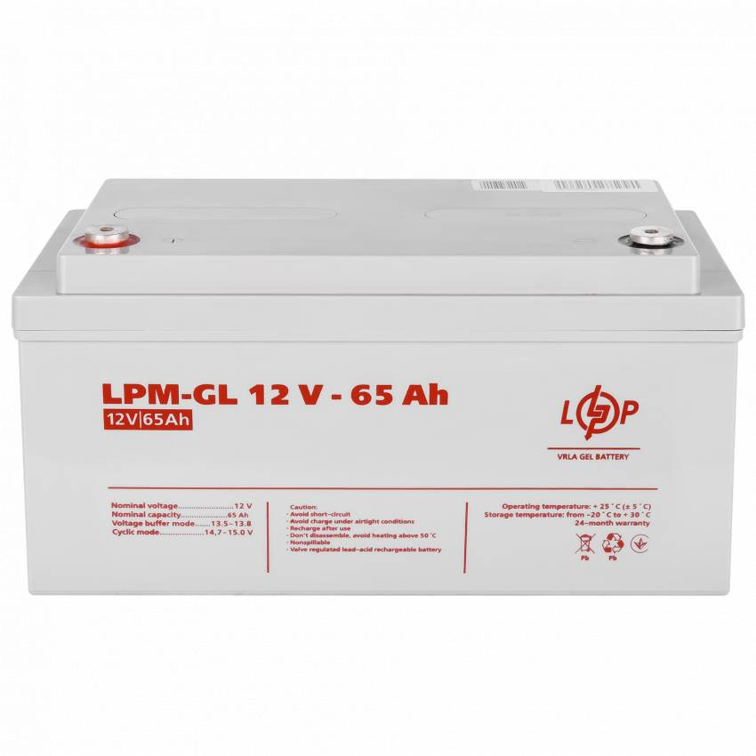 Акумулятор гелевий LPM-GL 12V - 65 Ah-LP3869