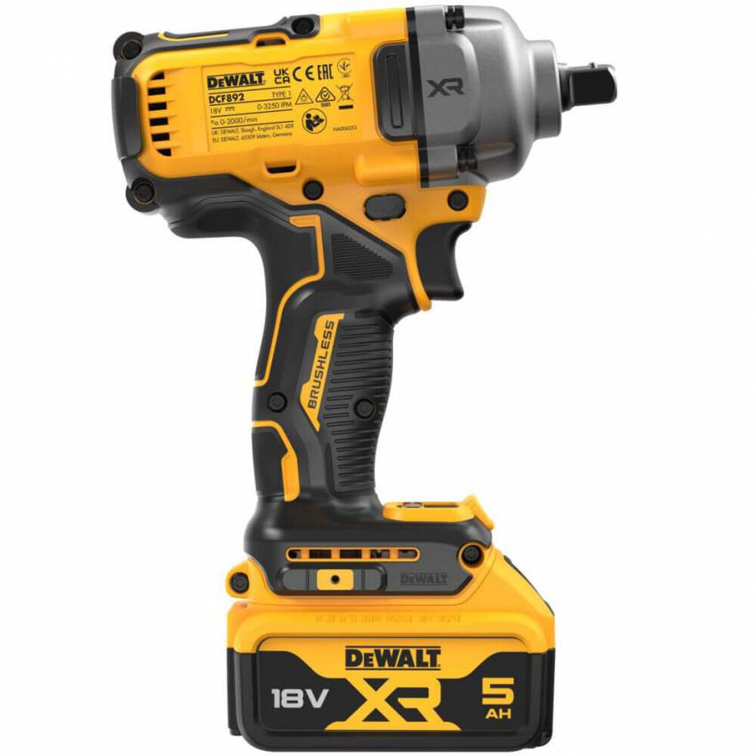 Гайковерт ударний акумуляторний безщітковий DeWALT DCF892P2T-DCF892P2T