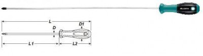 Викрутка PH1*400мм-[articul]