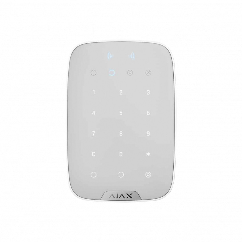 Бездротова сенсорна клавіатура AJAX KeyPad Plus (white)-