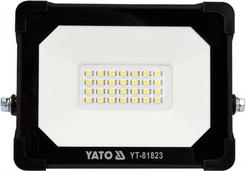 Прожектор із SMD-діодним випромінювачем YATO: 20 Вт, 230 В, 1800 лм, 28 діодів-YT-81823