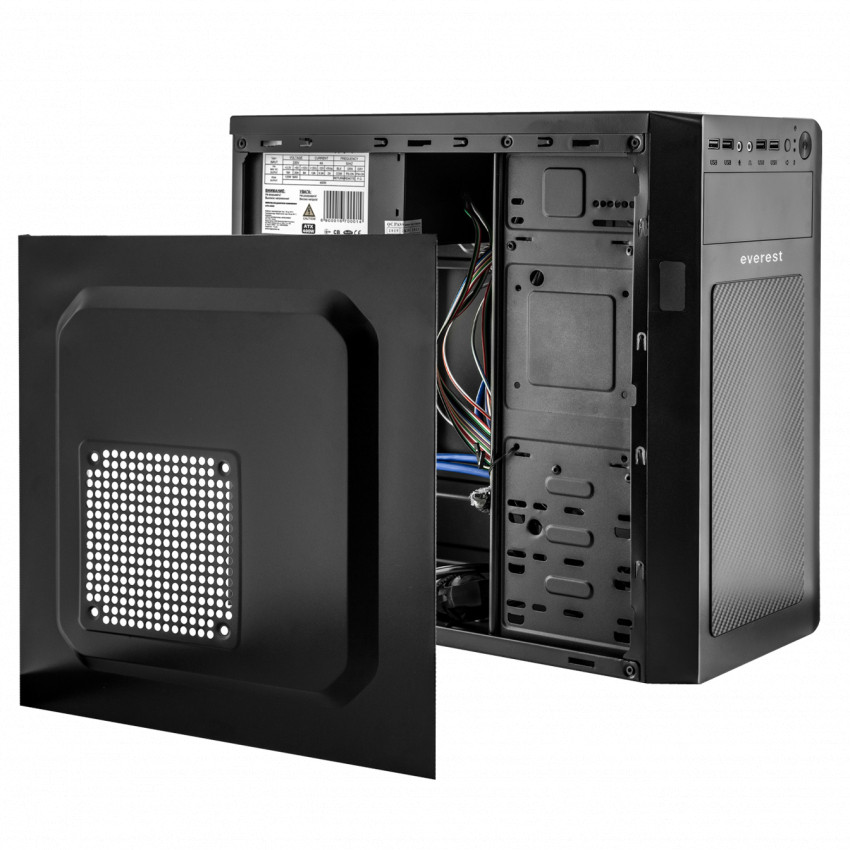 Корпус Everest 6116 - 500w 12cm MATX, 2xUSB3.0+2xUSB2.0-