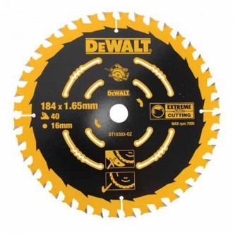 Диск пильний EXTREME DeWALT DT10303, 184 х 16 мм, 40 з.-[articul]