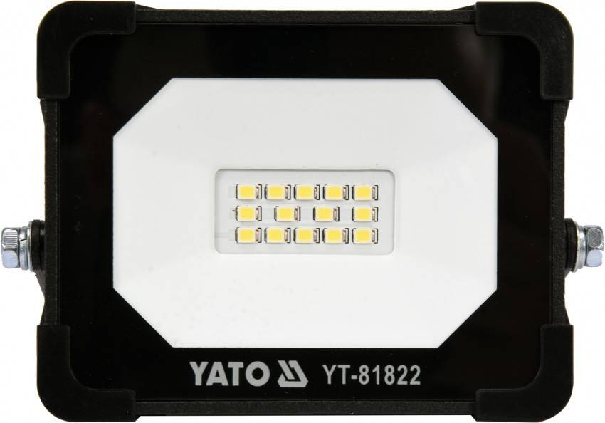 Прожектор із SMD-діодним випромінювачем YATO: 10 Вт, 230 В, 900 лм, 14 діодів-YT-81822