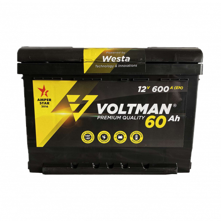 Акумулятор Westa PREMIUM VOLTMAN 6CТ-60 А + справа-