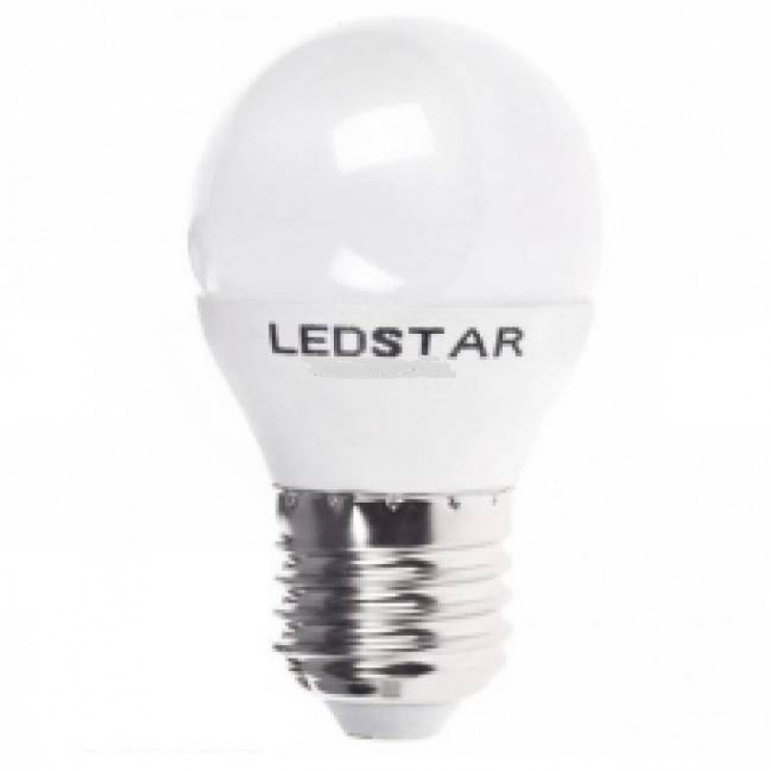 Світлодіодна лампа LEDSTAR E27, 6W, кулька 510lm, 4000К, 160º, чіп: Epistar (Тайвань)-100620