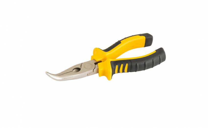 Щипці гнуті MASTERTOOL 160 мм С55 HRC 45~50 23-3160-23-3160