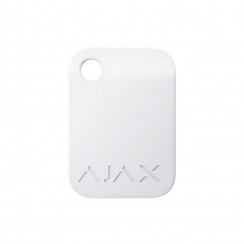 Захищений безконтактний брелок для клавіатури AJAX Tag - 100 шт. (white)-