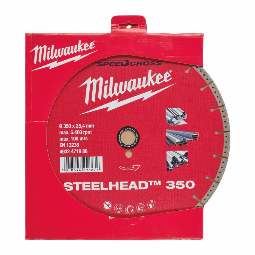 Диск алмазний Steelhead 350 MILWAUKEE, Ø350мм, по металу-4932471988