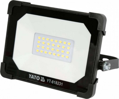 Прожектор з SMD-діодним випромінювачем YATO: 20 Вт, 230 В, 1900 Лм, 30 діодів, 140x 124.5x 32 мм-[articul]