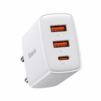 Зарядний пристрій Baseus Compact Quick Charger 2U+C 30W EU Білий (CCXJ-E02)