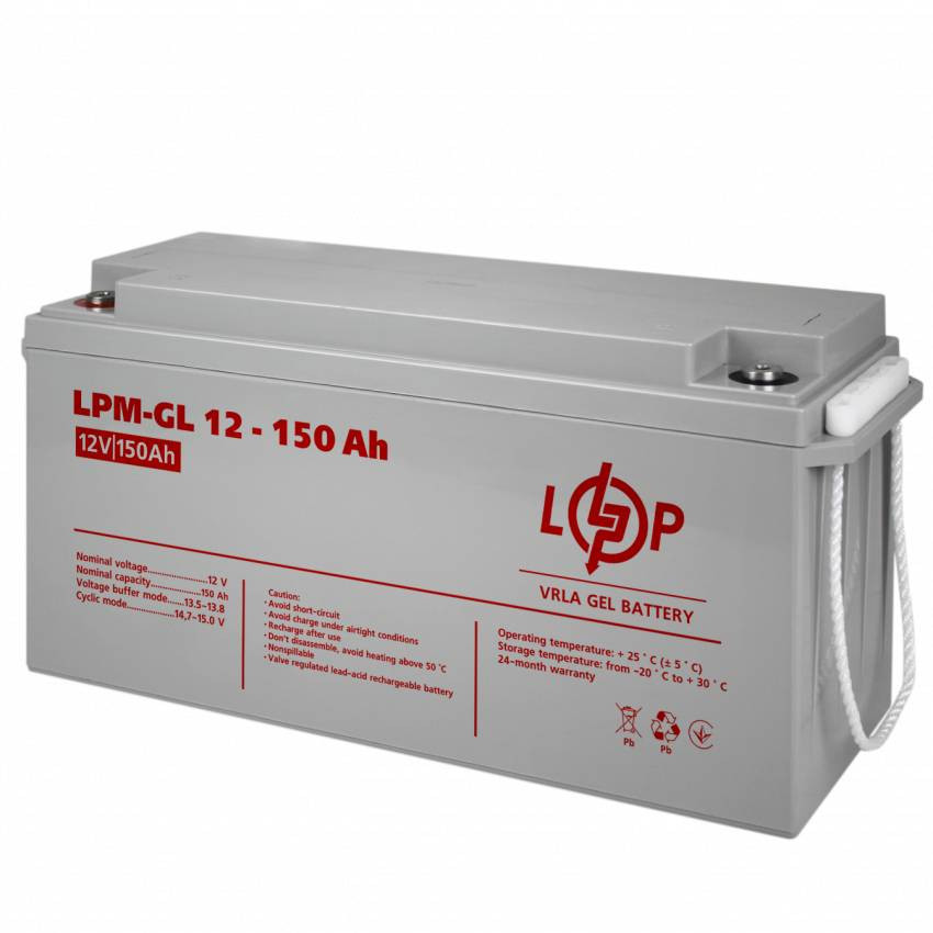 Акумулятор гелевий LPM-GL 12V - 150 Ah-LP4155