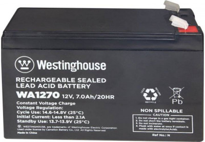 Батарея акумуляторна свинцево-кислотна  Westinghouse 12V, 7Ah, terminal F2, 1шт-[articul]