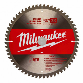 Диск пильний MILWAUKEE, Ø254x30мм, 60 зуб.-[articul]