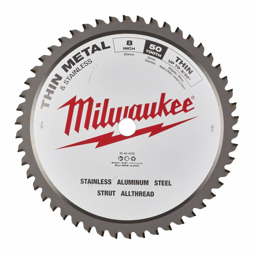 Диск пильний по металу MILWAUKEE, Ø165х15, 87/1, 6мм, 48 зуб.-48404015