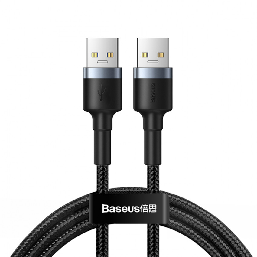 Кабель Baseus Cafule USB 3.0 Male to USB 3.0 Male 2A 1M Сірий (CADKLF-C0G)-