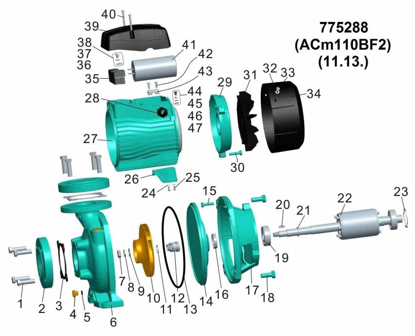 Насос відцентровий 1.1кВт Hmax 20,2м Qmax 500л/хв 2" LEO 3.0 (775288)-775288