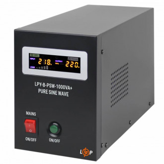 ДБЖ з правильною синусоїдою 12V LPY-B-PSW-1000VA+(700Вт) 10A/20A-[articul]