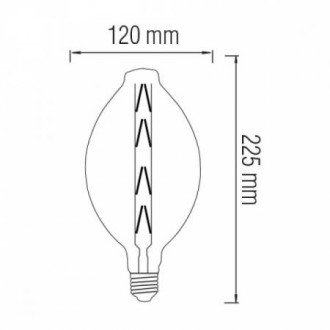 Світлодіодна лампа Filament ENIGMA-XL 8W Е27 Titanium