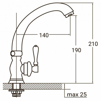 Змішувач PL ½&quot; монокран на гайці AQUATICA PL-1G156C (9777600)