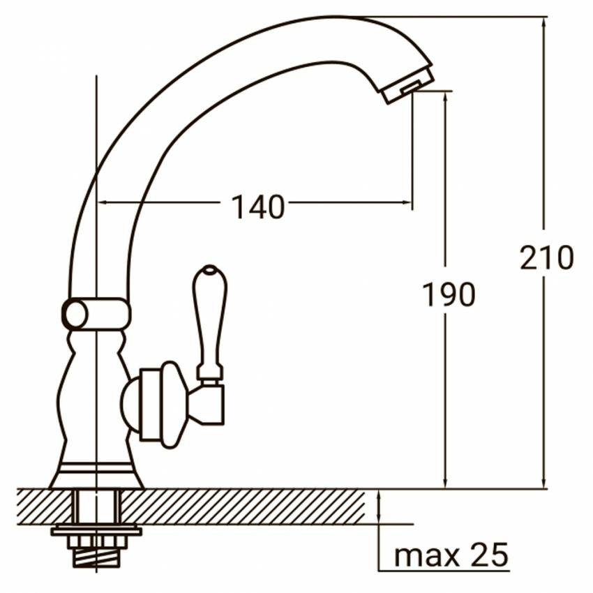 Змішувач PL ½" монокран на гайці AQUATICA PL-1G156C (9777600)-9777600