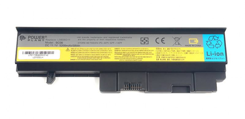 Акумулятор PowerPlant для ноутбуків IBM/LENOVO Ideapad Y330 (LO8S6D11, LOY330LH) 11.1V 5200mAh-NB480371