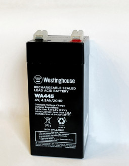 Свинцево-кислотна акумуляторна батарея Westinghouse 4V, 4.5Ah, terminal T1, 1шт 47*47*107 мм-[articul]