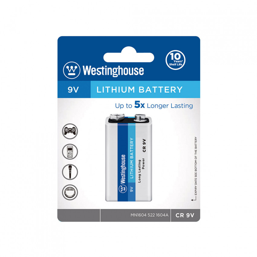 Літієва батарейка Westinghouse Lithium  CR9V 1шт/уп blister-CR9V-BP1