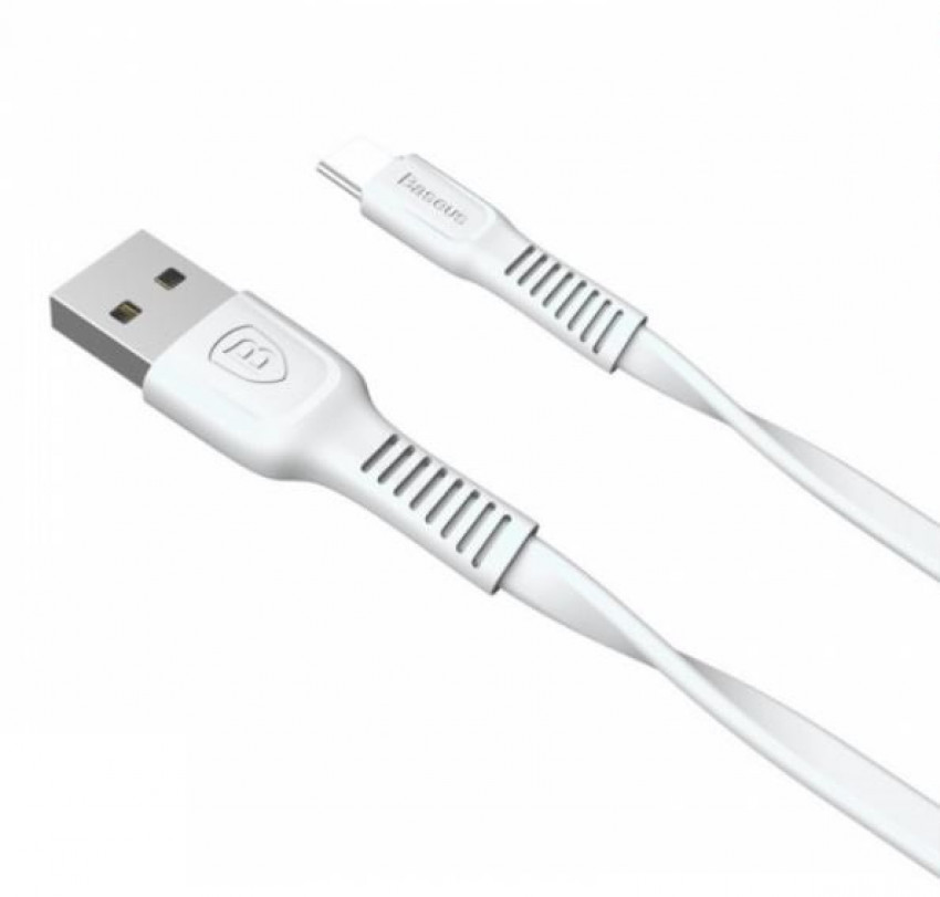 Кабель Baseus Tough USB 2.0 to Type-C 2A 1M Білий (CATZY-B02)-