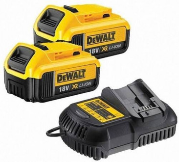 Зарядний пристрій DeWALT, XR Li-Ion 10,8,14,4,18 В   2 батареи DCB184-[articul]