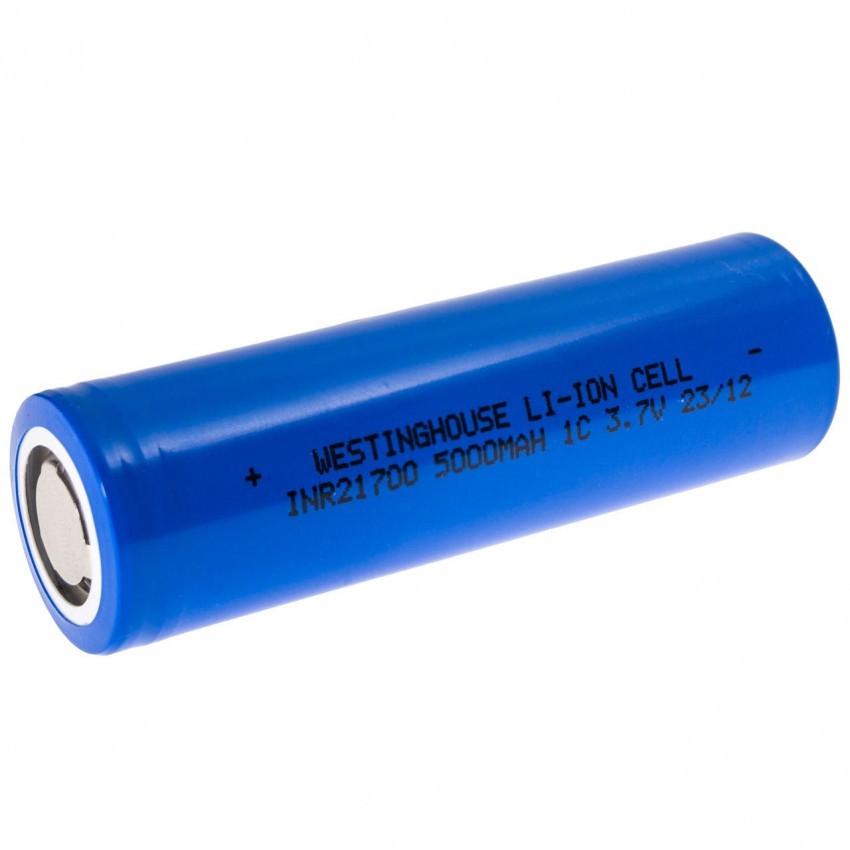 Акумулятор літій-іонний Westinghouse Li-ion INR21700, 3.7V, 5000mAh, 1С, 1шт-INR21700-5000