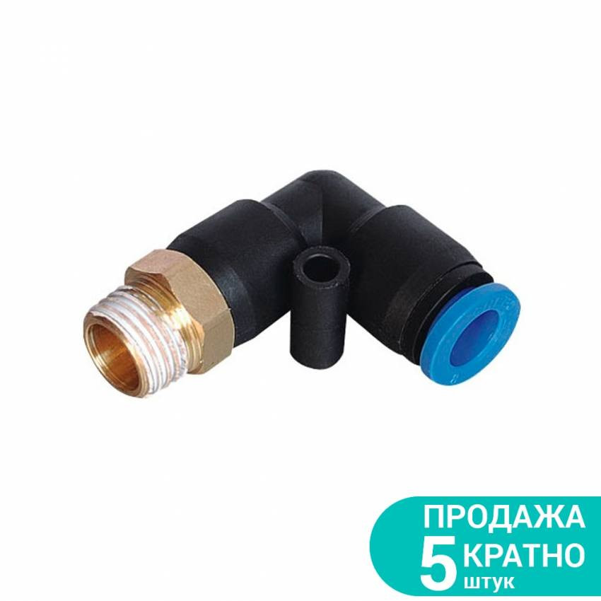 Штуцер цанговий (кутовий) Ø6*6*6мм МТ 1/2" Sigma (7027111)-7027111