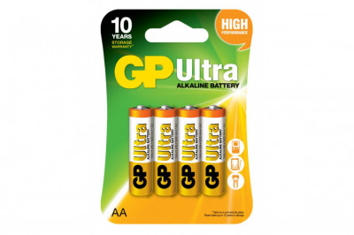 Батарейка GP ULTRA ALKALINE 1.5V 15AU-U4 LR6,AA блістер-[articul]