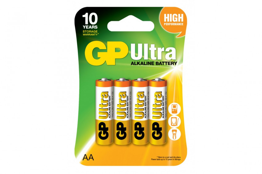 Батарейка GP ULTRA ALKALINE 1.5V 15AU-U4 LR6,AA блістер-GP15AU-2UE4