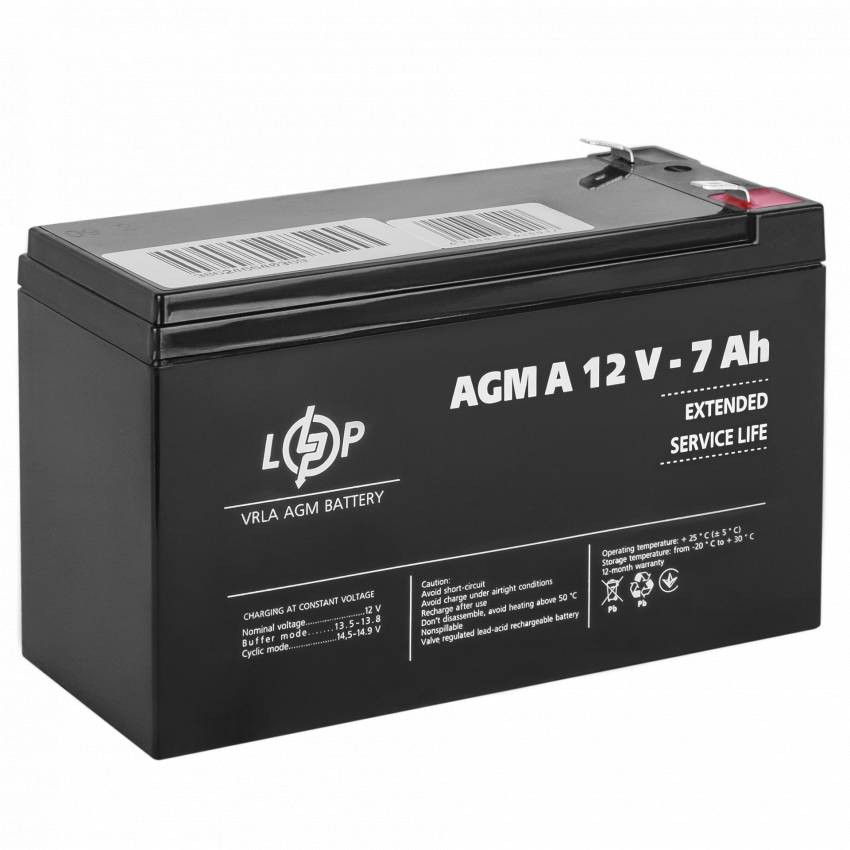 Акумулятор для сигналізації AGM А 12V - 7 Ah-