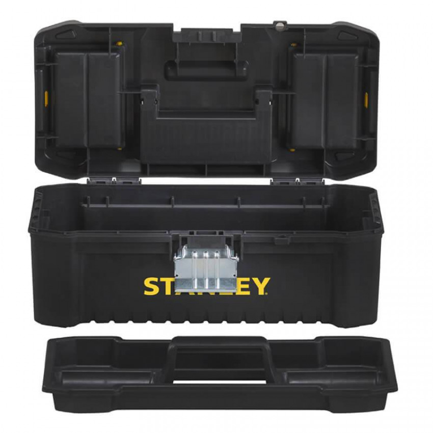 Ящик ESSENTIAL пластиковий з металевими клямками, розмір 316x156x128 мм (12.5) STANLEY STST1-75515-STST1-75515