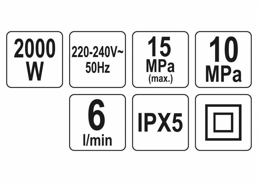 Мийка високого тиску мережева YATO 2000 Вт 15 МПа 6 л/хв 5 м-YT-85915