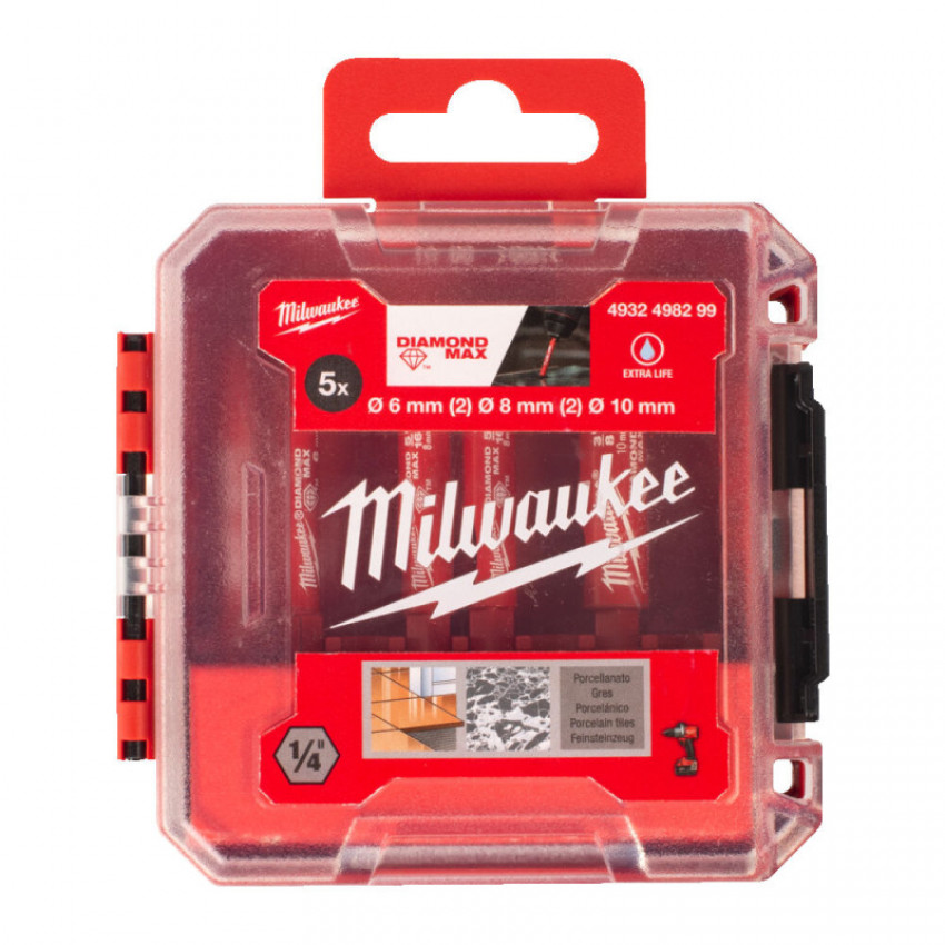 Набір свердлів Diamond Max™ для керамічної плитки MILWAUKEE-4932498299