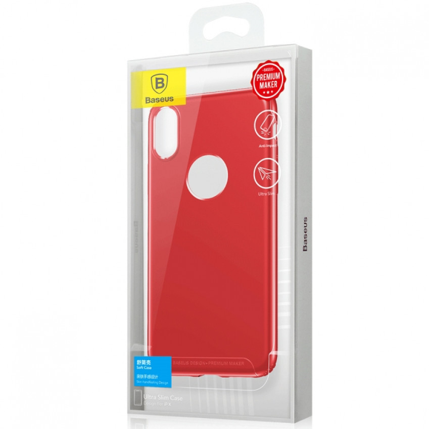 Чохол Baseus для iPhone X/X Soft Case Red (WIAPIPHX-SJ09)-